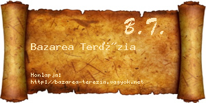 Bazarea Terézia névjegykártya
